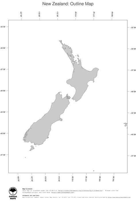 Map New Zealand; GinkgoMaps continent: Oceania; region: New Zealand