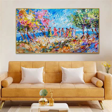 Colorful Modern Abstract Canvas Wall Painting – Decors Mantra