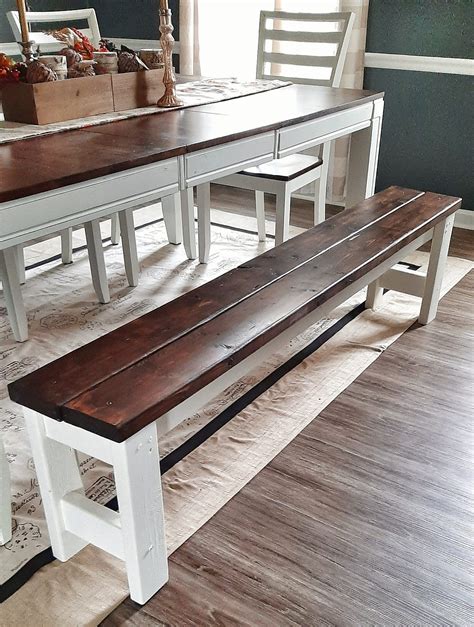 Farmhouse Dining Table With Bench
