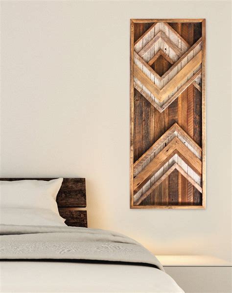 Reclaimed Wood Wall Art – Chevron Decor – Artofit