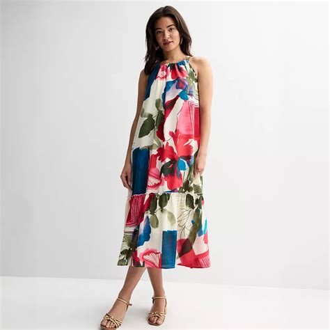 Women's 5th + Madison Edit Halter Neck Tiered Maxi Dress