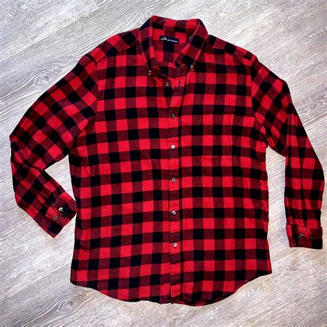 Men's Red and Black Shirt | Depop