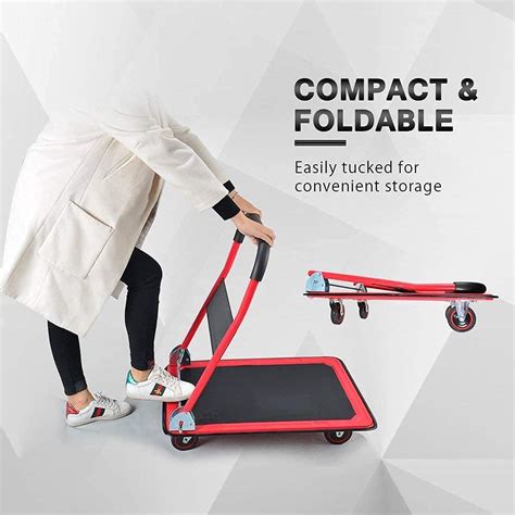 Buy Wellmax Grocery Shopping Cart Bundle w/ 330lbs Foldable Platform ...