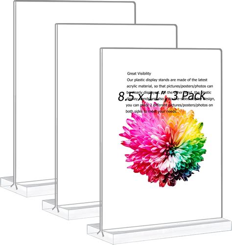 Amazon.com: HILELIFE Acrylic Sign Holder 8.5 x 11, Plastic Sign Holder ...