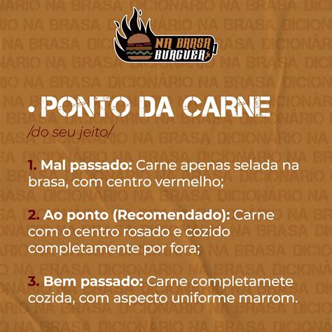 Aqui no Na Brasa, você escolhe o ponto da sua carne! São três opções de ...