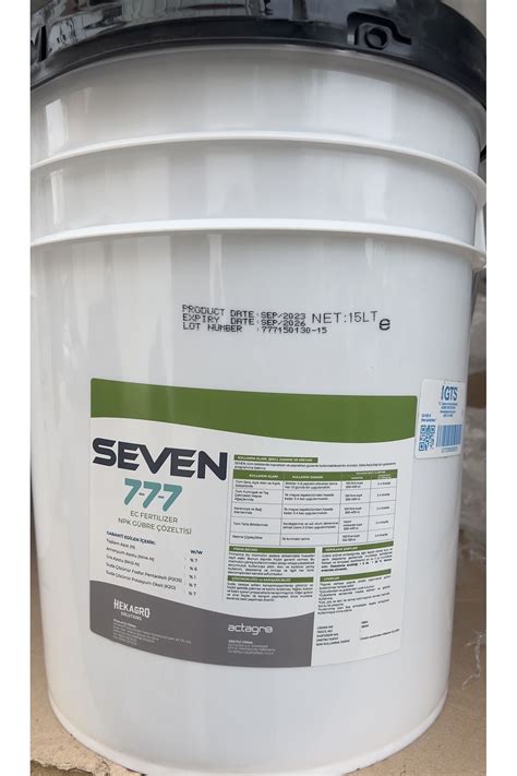 Hekagro Solutions Hekagro Seven 7-7-7 Sıvı Gübre 15 lt - Fiyatı, Yorumları
