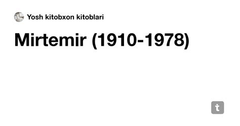 Mirtemir (1910-1978) — Teletype