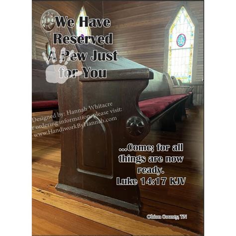 Pew (CARD-0106)- 10 Cards - Hannah’s Handiwork