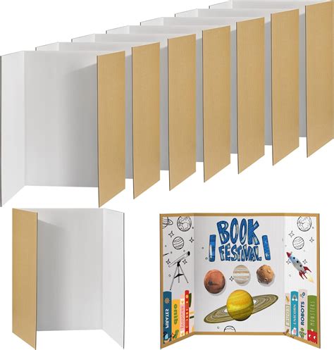 Amazon.com : 8 PCS Trifold Poster Board- Large 40" x 28" Tri Fold ...