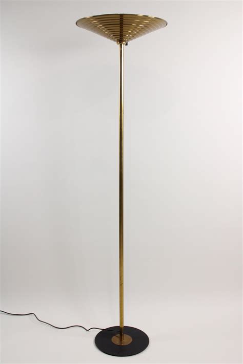 At Auction: Hollywood Regency Brass Torchiere Floor Lamp