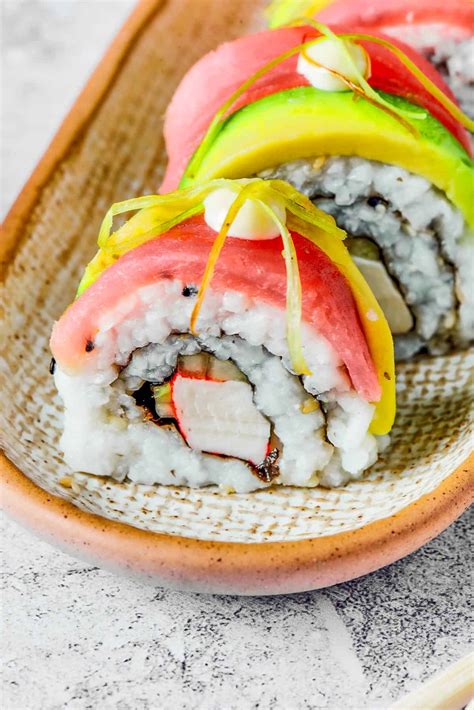 Rainbow Roll Sushi