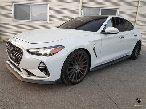 Buy M&S Front Bumper Splitter Lip Kit + Rear Diffuser for Genesis G70 ...