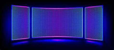 Tv show led screen stage and lcd wall background | Free Vector