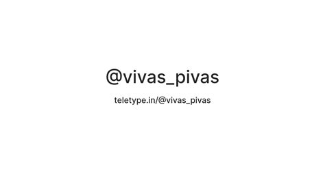 @vivas_pivas — Teletype