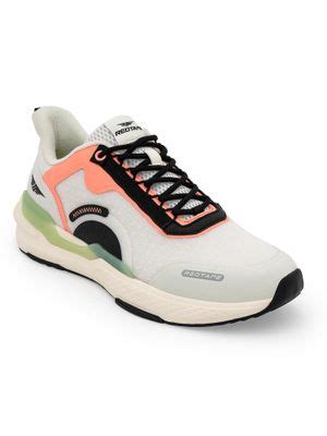 Buy Red Tape Men Colourblocked White & Orange Athleisure Walking Shoes ...