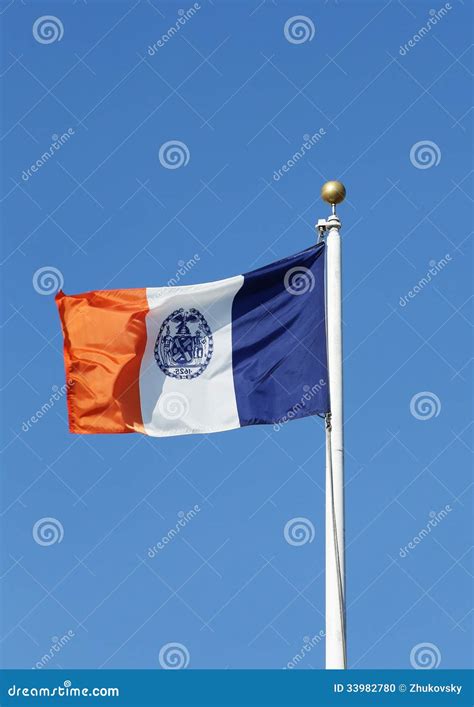 Flag of New York City stock photo. Image of significance - 33982780