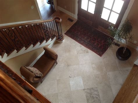 16 x 16 Travertine Stone Tile Floor