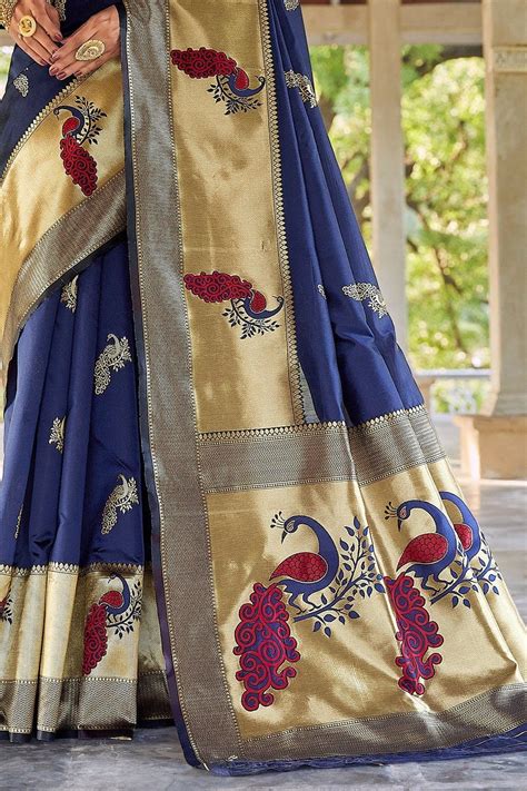 Buy Admiral Blue Designer Saree online-Karagiri