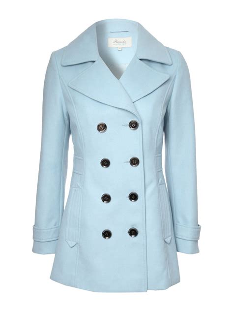 Light Blue Pea Coat Womens - Tradingbasis