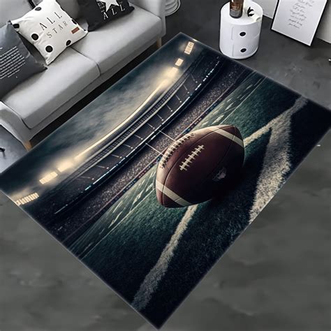 American Football Field Rug, American Football Ball Rug, Football Field ...