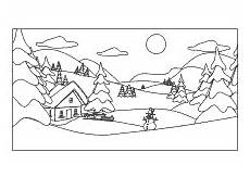 ausmalbilder haus mit schnee ausmalbilder winter jahreszeit ausmalbilder haus mit schnee ausmalbilder winter jahreszeit