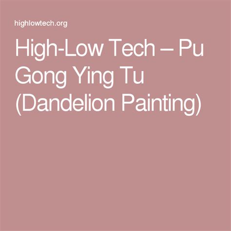 Pu Gong Ying Tu (Dandelion Painting) – Jie Qi | Dandelion painting ...