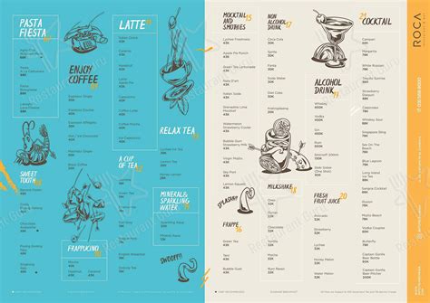 Menu at RoCA Restaurant, Denpasar