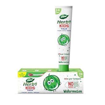 DABUR Herb'L Kids Toothpaste For 2-6 Years (Watermelon Flavour) - 80G ...