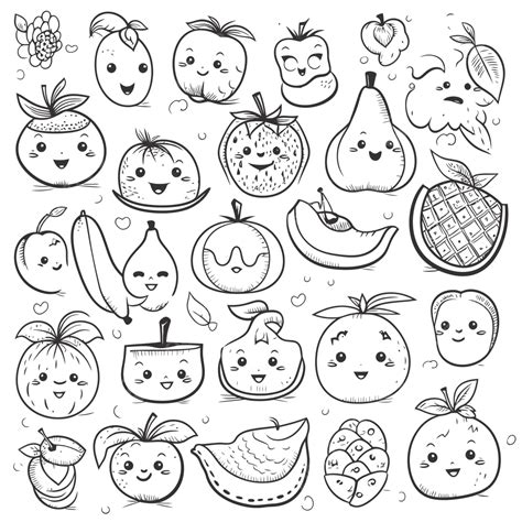 Fruits Drawing For Coloring at Julian Lentini blog