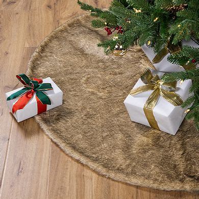 Northlight 48 in. Brown Faux Fur Christmas Tree Skirt