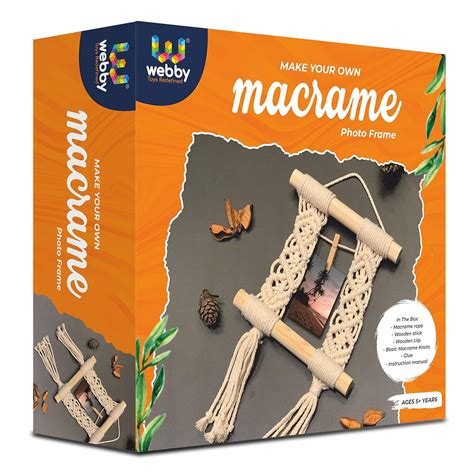 Webby Macrame Photo Hanging Frame | Art & Craft | Activity Kit for Kids ...