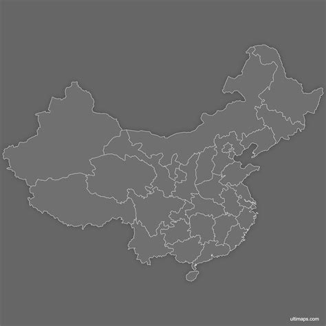 China Map Printable Blank White Outline China Map Map