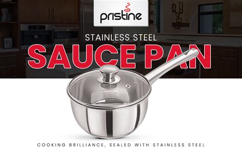 Buy Pristine Try Ply Induction Base Stainless Steel Sauce Pan With Knob ...