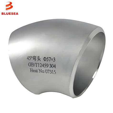 Stainless Steel Butt-Weld Fittings Long Radius 45 Degree Elbow - Carbon ...