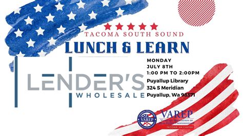 VAREP July Lunch & Learn, Puyallup Public Library, 8 July 2024 | AllEvents