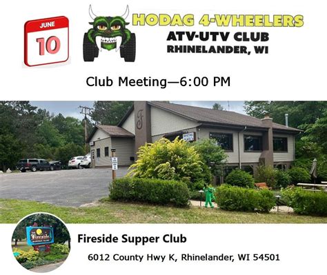 June Club Meeting, Fireside Supper Club, Rhinelander, 10 June 2025 ...