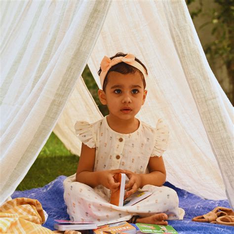 Phoolon Ki Subah Frock for Girls – 100% Cotton Muslin Dress