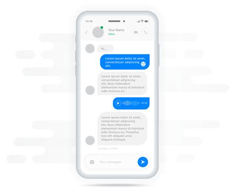 Chat UI Application design concept, Social network messenger ...