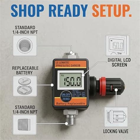 LELEMATEC LE LEMATEC Digital Air Pressure Regulator with India | Ubuy