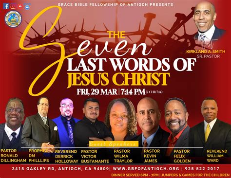 Learn the 7 Last Words of Jesus at Grace Bible Fellowship of Antioch on ...