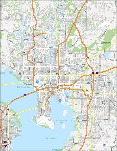 Map of Tampa, Florida - GIS Geography