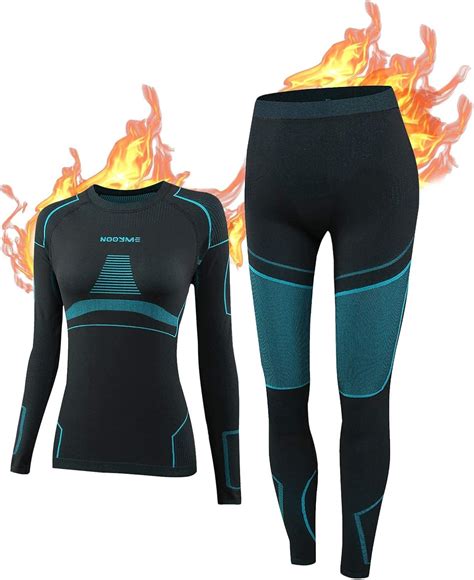 NOOYME Thermal Base Layer Women, Ski Base Layers Women, Ladies Thermal ...