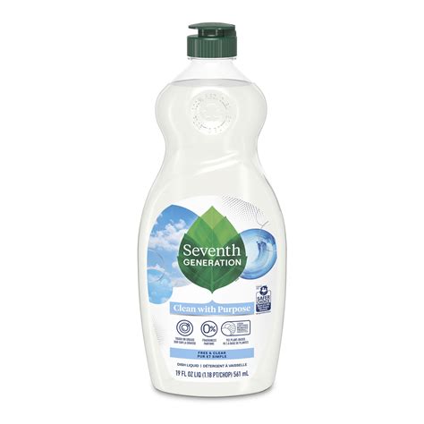 Seventh Generation Power Dishwashing Soap, Free & Clear, Unscented, 19 ...