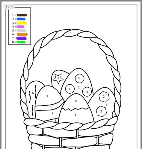 Easter Coloring by Numbers | Download and Print for Free