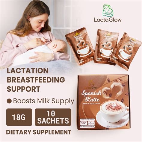 Lactaglow Spanish Latte - Premium Decaf Coffee (Lactation ...