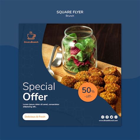 Brunch theme for flyer template | Premium PSD