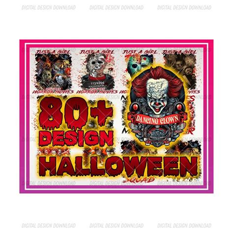80 Horror Halloween Bundle Png, Happy Halloween Png, Horror | Inspire ...