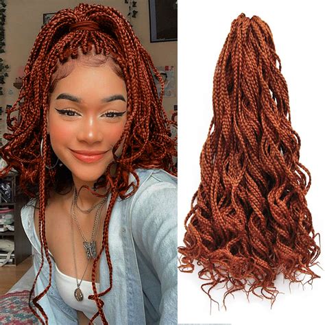 Buy Goddess Curly Box Braids Crochet Braids Hair 3S Wavy Box Braided ...
