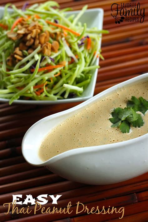 Easy Creamy Thai Peanut Dressing | Favorite Family Recipes