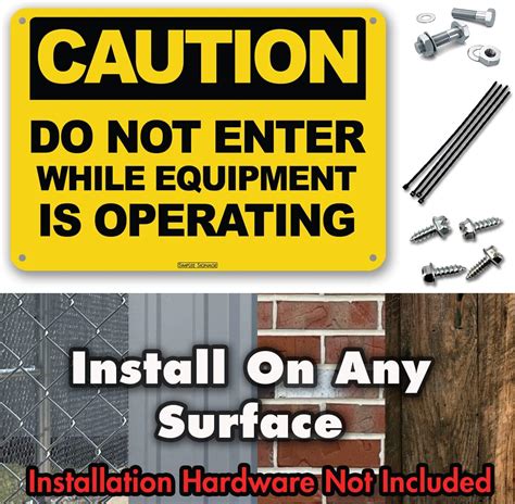 Buy SimpLee Signage Caution Do Not Enter Sign 10 x 7 Thickness .055 ...